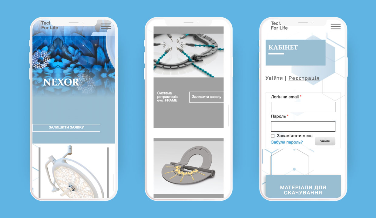 Заказать медицинский сайта Technology For Life, разработка медицинского  сайта в Украине и создание сайта медицинской тематики от компании DIGIANTS