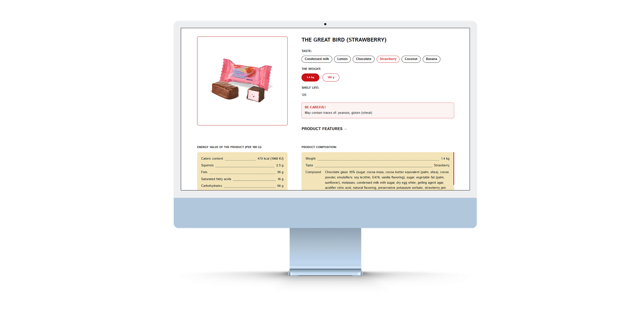 Development of a showcase website Bucuria for a Moldovan confectionery manufacturer - photo №6